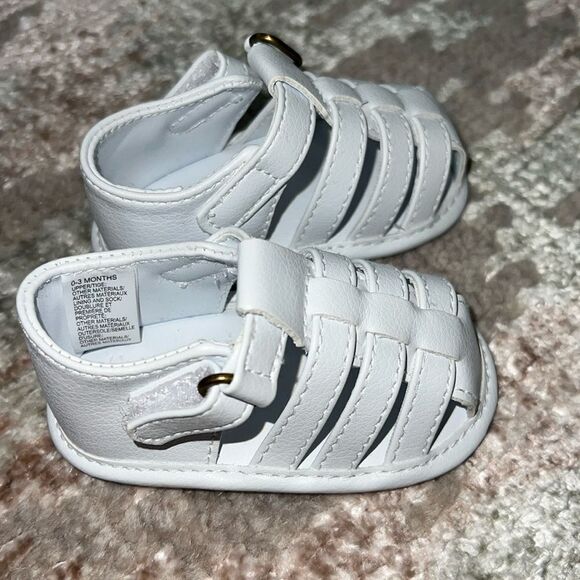 NWOT JANIE AND JACK WHITE SANDAL 0/3M - Picture 4 of 5